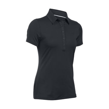 Damen Golf Polo Under Armour HG Zinger SS Schwarz