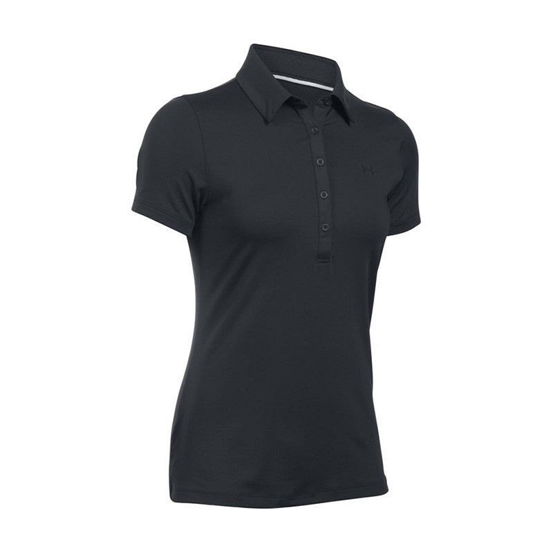 Damen Golf Polo Under Armour HG Zinger SS Schwarz