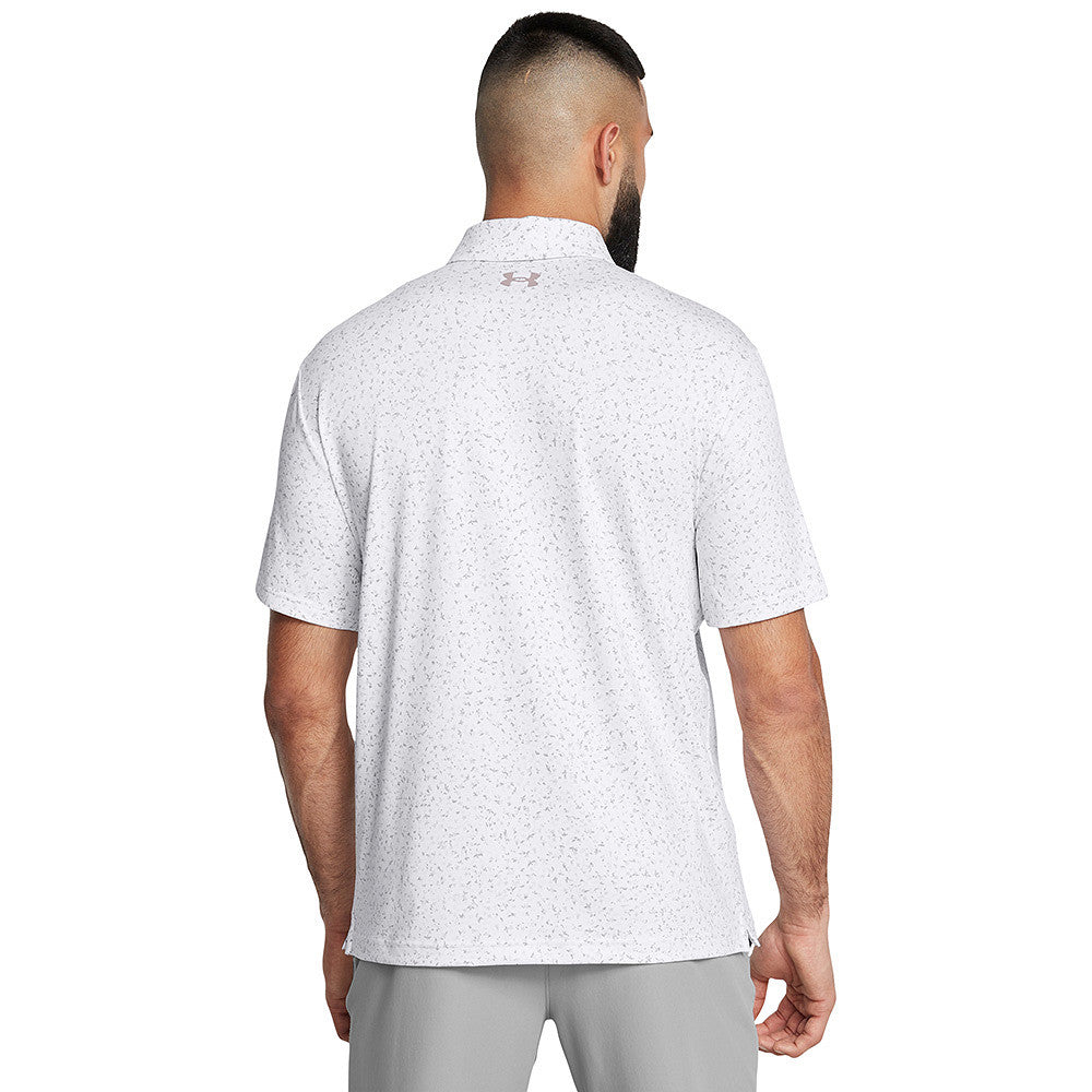 Under Armour Playoff 3.0 Polo Imprimé Blanc / / Tetra Gray