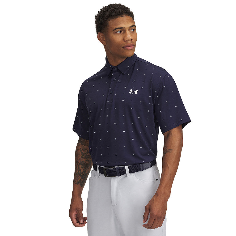 Polo Golf Uomo Under Armour Playoff 3.0 Printed Blu