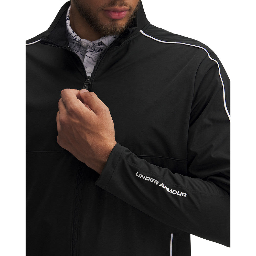 Veste de golf coupe-vent Under Armour à zip intégral pour homme