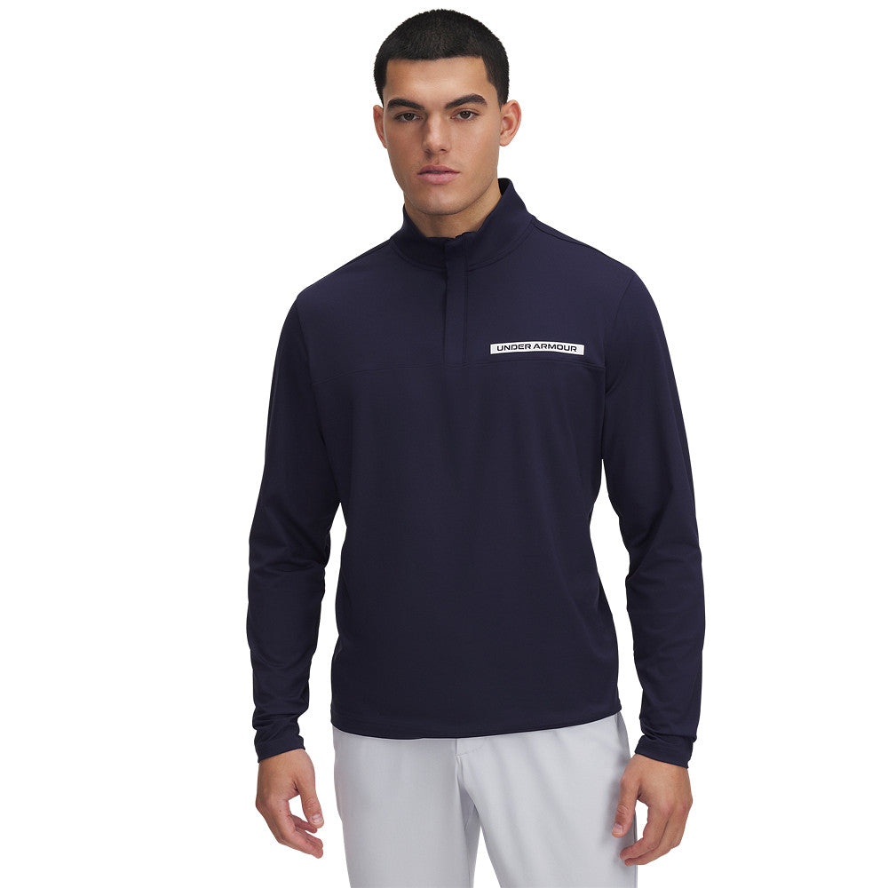 Herren Golfshirt Under Armour T2G 1/4 Reißverschluss Langarm Blau