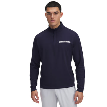 Herren Golfshirt Under Armour T2G 1/4 Reißverschluss Langarm Blau