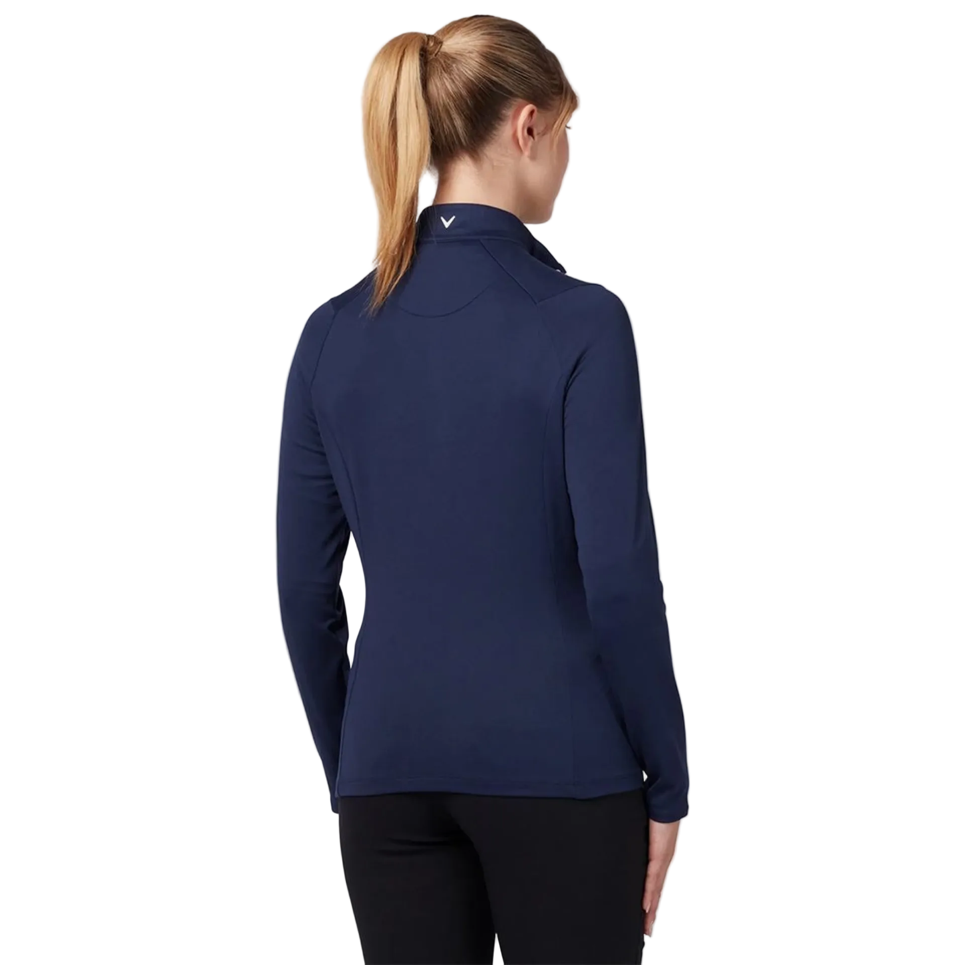 CallawayThermal Langarm Fleece-gefüttertes Jersey Poloshirt
