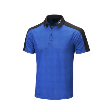 Mizuno Dynamic Herren Golf-Poloshirt Kurzarm Blau