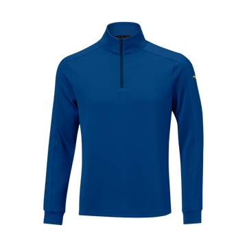 Felpa Golf Uomo Mizuno Elevated Warm 1/4 Zip Blu