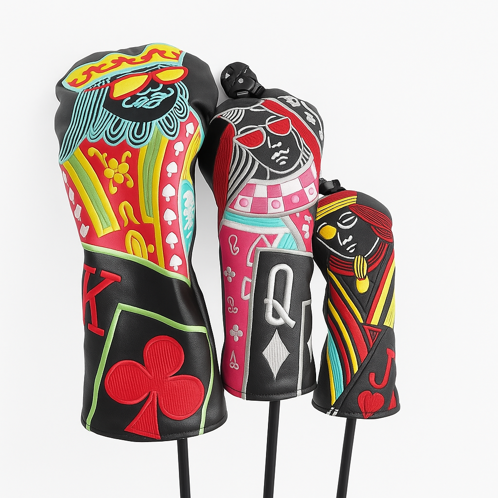 Carte da Gioco Headcover Nero Driver/Legno/Ibrido
