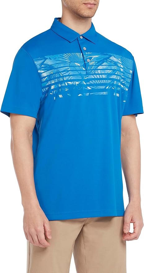 Pga Tour Engineered Tropical Print Polo