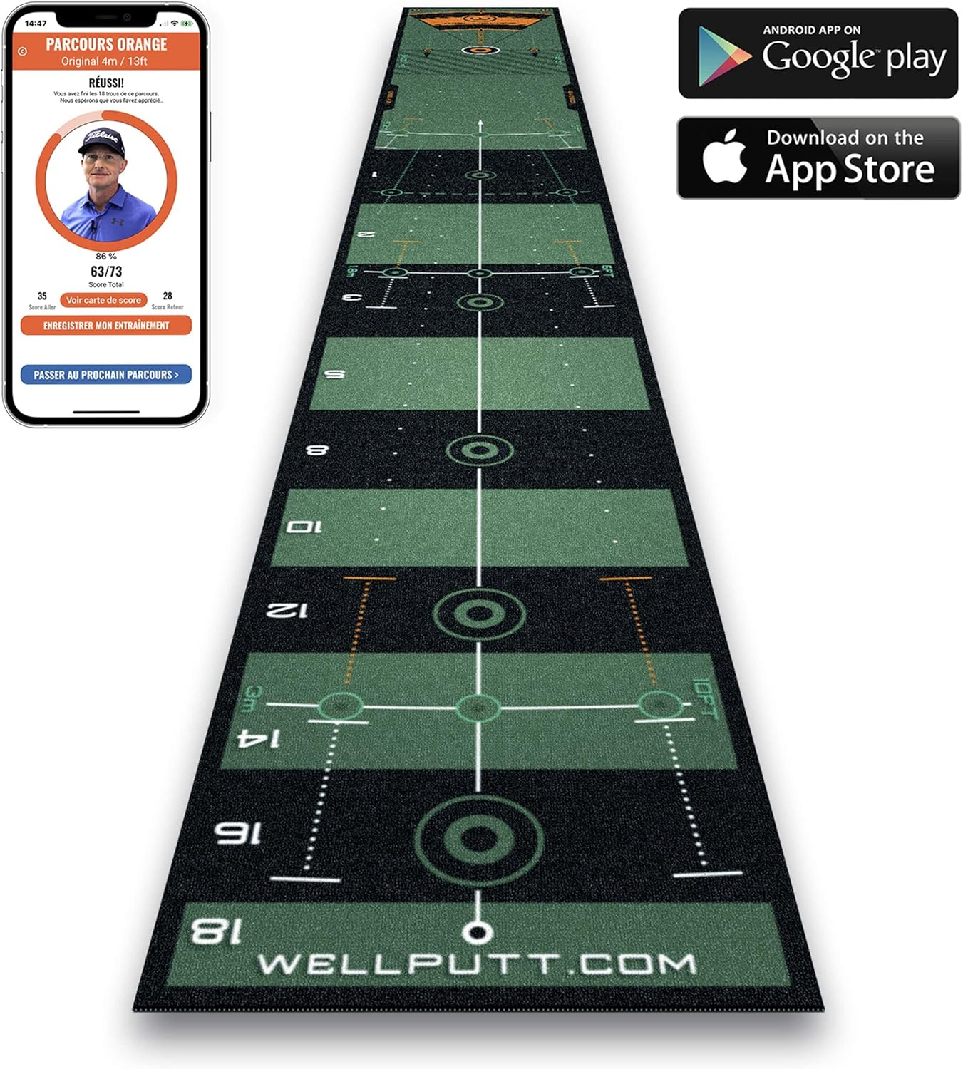WellPutt 4 Metri Tappetino Putting