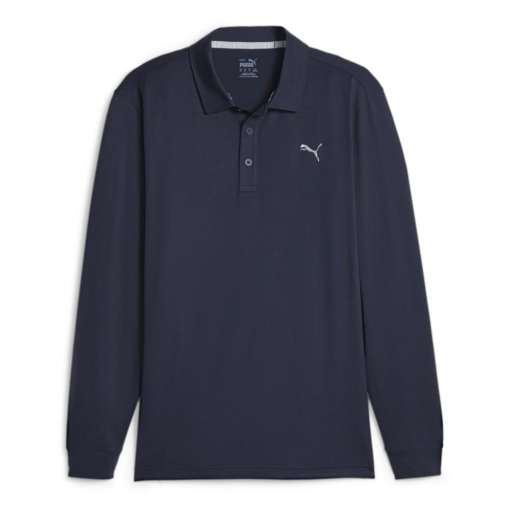 Polo Golf Uomo Puma Cloudspun Manica Lunga Blu