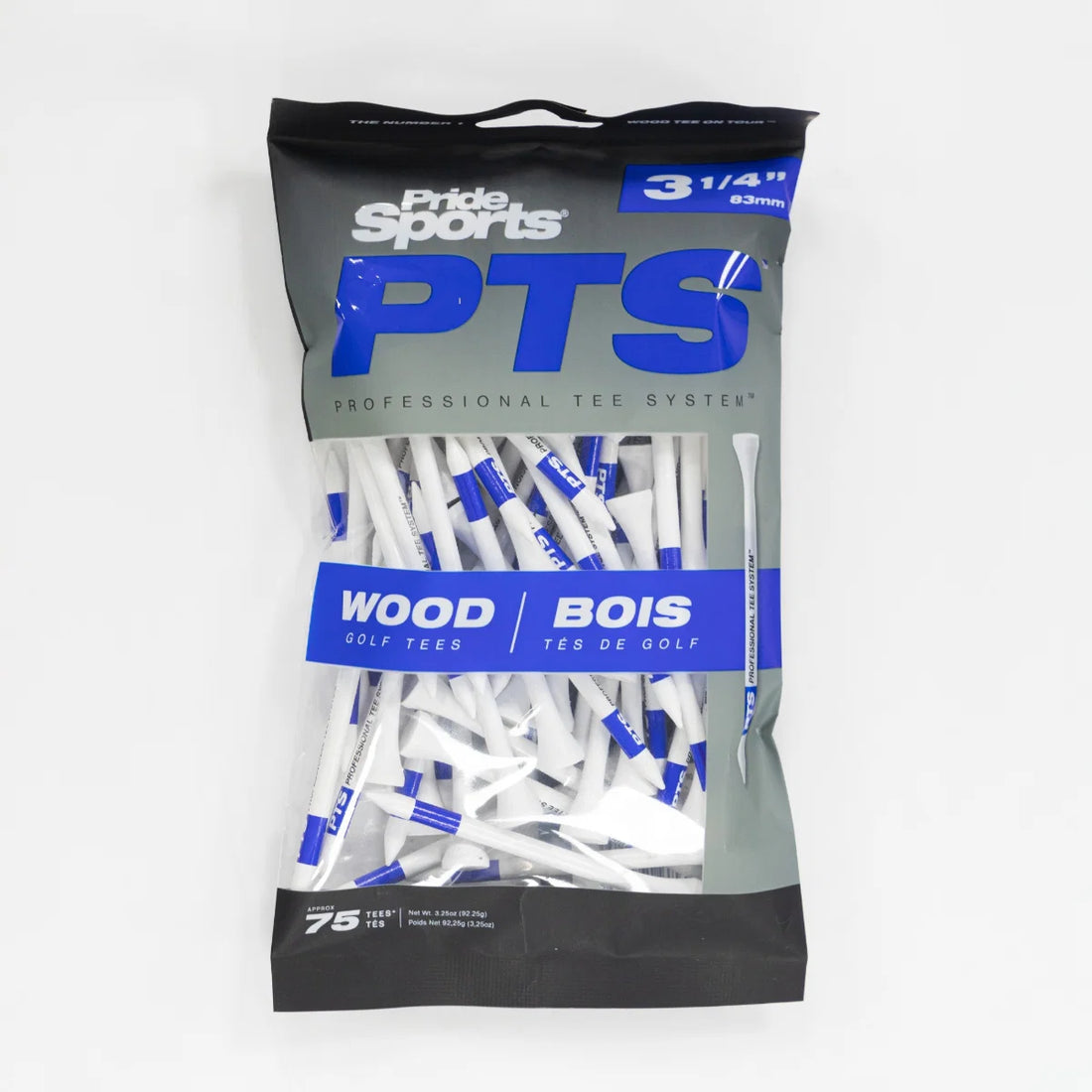 Tee in Legno Pride Golf PTS - 75 Tee Pack