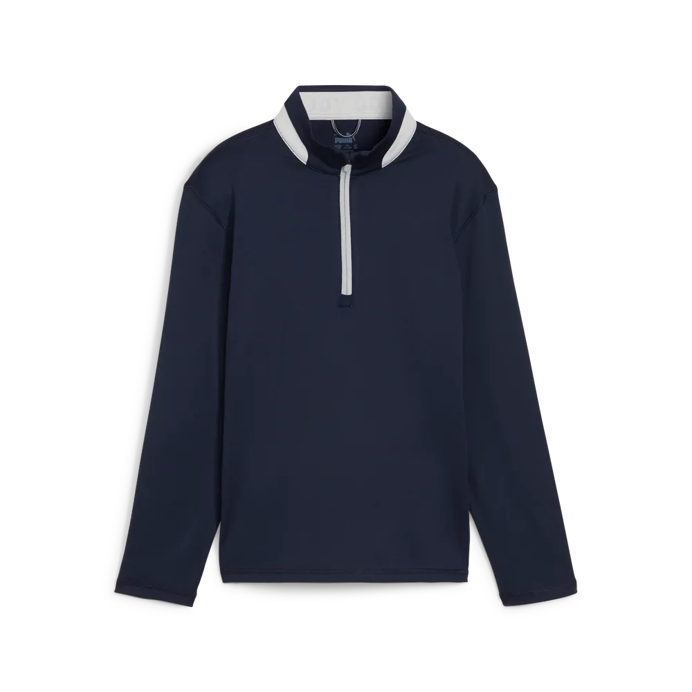 Suéter de golf junior PUMA ligero con cremallera de 1/4