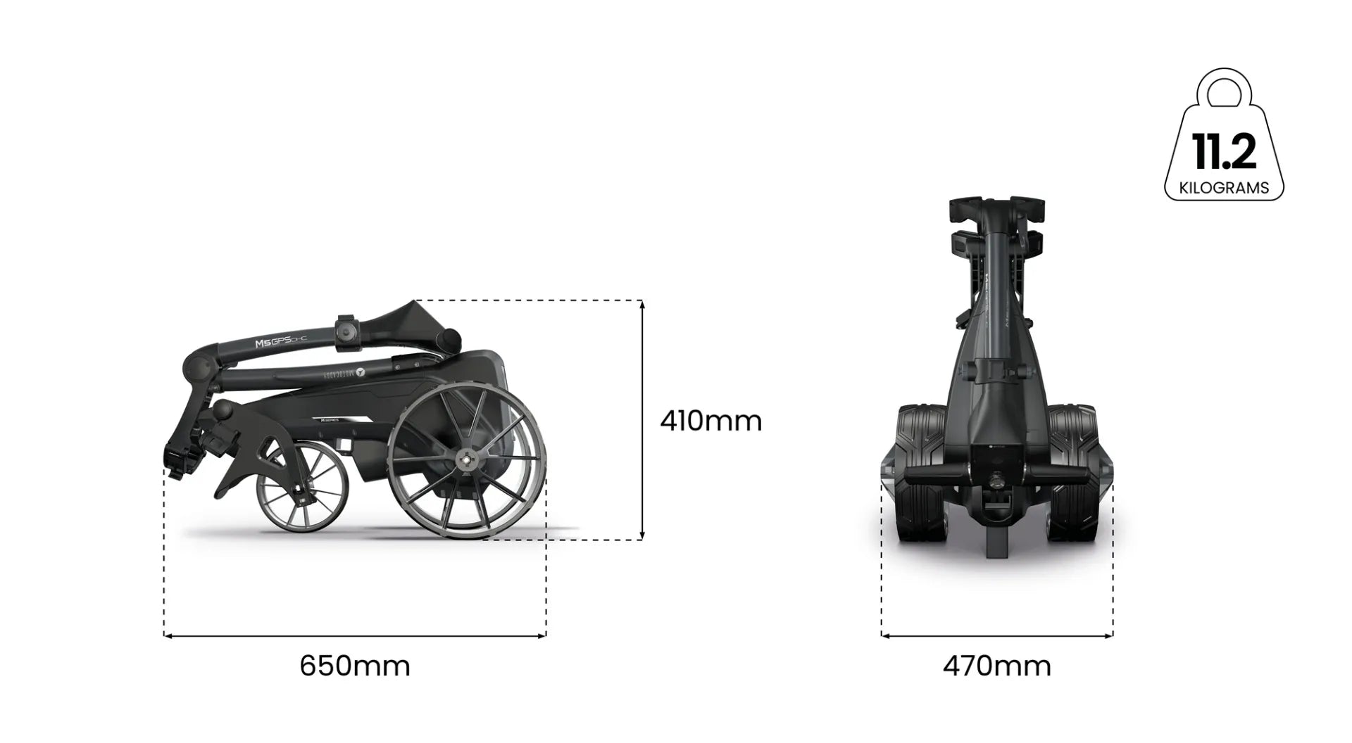 Motocaddy M5 GPS DHC Ultra 36 Buche 2026 Carrello Elettrico